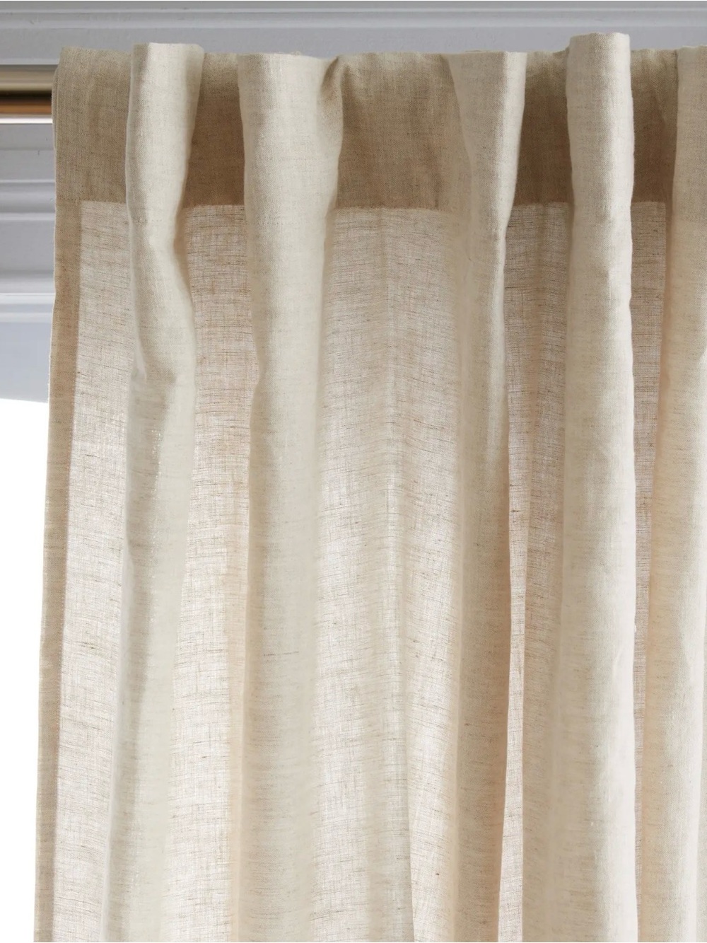 Flax Linen Lined 48x96 Curtain Panels - Retail $184 Set - Picture 3 of 7